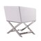 Manhattan Comfort Hollywood Lounge Accent Chair in White and Polished Chrome, PK2 2-AC050-WH - alternate 7